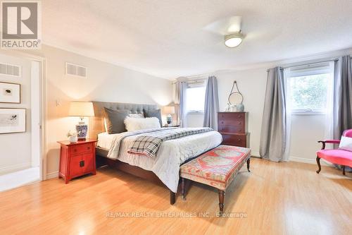 Ceiling Fan, Large Windows - 431 Naomi Crescent, Mississauga, ON - Indoor Photo Showing Bedroom