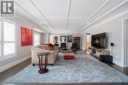 Living Room facing front foyer - 18 Stonegate Drive, Hamilton, ON - Indoor Photo Showing Other Room