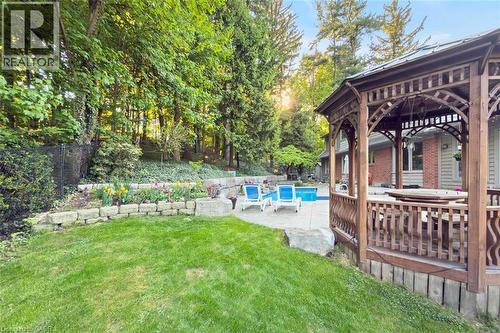 View of Grass space and backyard with mature trees - 18 Stonegate Drive, Hamilton, ON - Outdoor