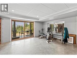 Lower level Family Room with sliders to covered concrete deck - 