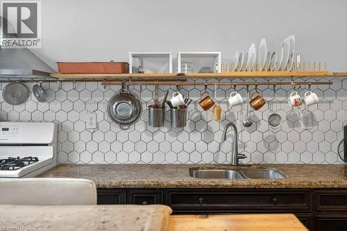 523 Catharine Street N, Hamilton, ON - Indoor Photo Showing Kitchen With Double Sink