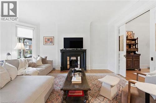 141 Markland Street, Hamilton, ON - Indoor Photo Showing Living Room With Fireplace