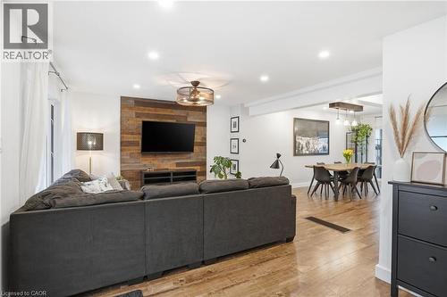 68 Delena Avenue N, Hamilton, ON - Indoor Photo Showing Living Room With Fireplace
