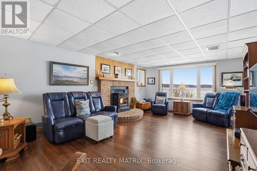 2176 Bay Road, Champlain, ON - Indoor Photo Showing Living Room With Fireplace