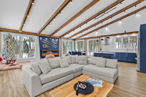 Salle familiale - 169 Ch. Du Printemps, Amherst, QC - Indoor Photo Showing Living Room