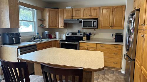 1383 Needles Crescent, Elkford, BC - Indoor Photo Showing Kitchen With Double Sink