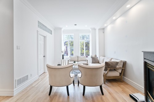 Salon - 17 Av. Winchester, Westmount, QC - Indoor Photo Showing Dining Room With Fireplace