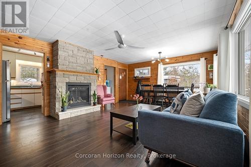 3000 Whelan Way, Ramara, ON - Indoor Photo Showing Living Room With Fireplace