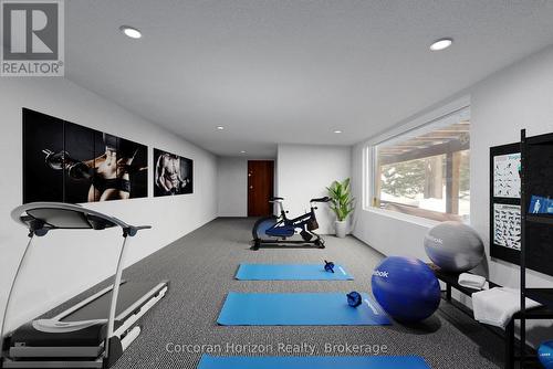 Digitally Staged-Lower level - 3000 Whelan Way, Ramara, ON - Indoor Photo Showing Gym Room