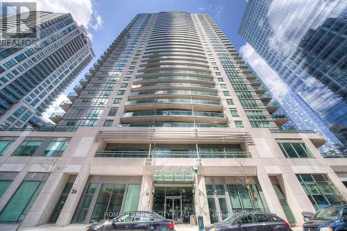 607 - 30 Grand Trunk Crescent, Toronto, ON - Outdoor With Balcony With Facade