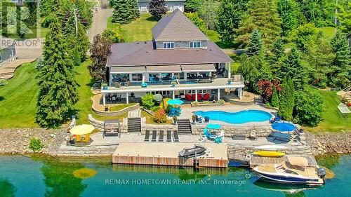 201 Empire Hanna Road E, Edwardsburgh/Cardinal, ON - Outdoor With Body Of Water With In Ground Pool With Deck Patio Veranda