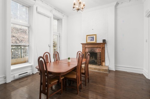 Salle à manger - 1463 Av. Argyle, Montréal (Ville-Marie), QC - Indoor Photo Showing Dining Room With Fireplace