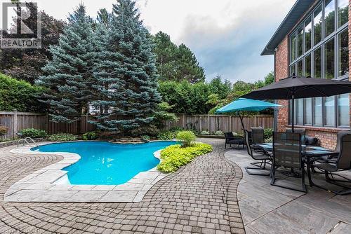 223 Briar Hill Crescent, Ancaster, ON - Outdoor With In Ground Pool With Deck Patio Veranda