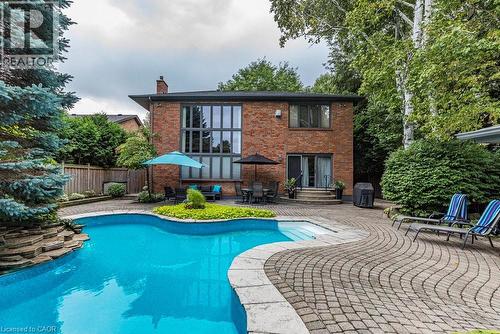 223 Briar Hill Crescent, Ancaster, ON - Outdoor With In Ground Pool With Deck Patio Veranda