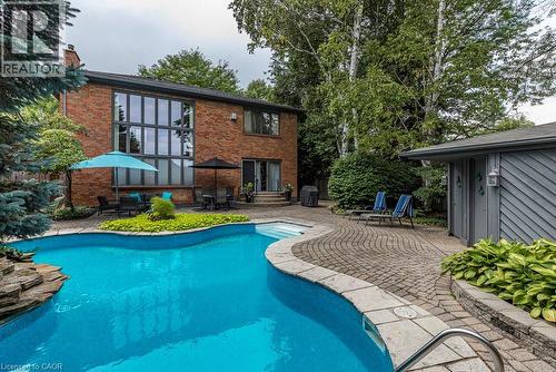223 Briar Hill Crescent, Ancaster, ON - Outdoor With In Ground Pool