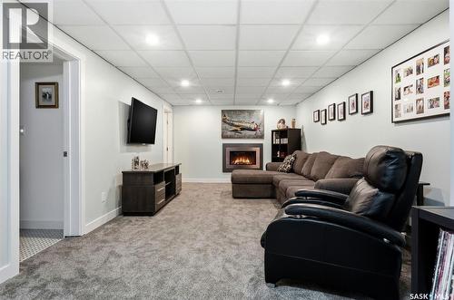 166 Deergrove Crescent, Regina, SK - Indoor With Fireplace
