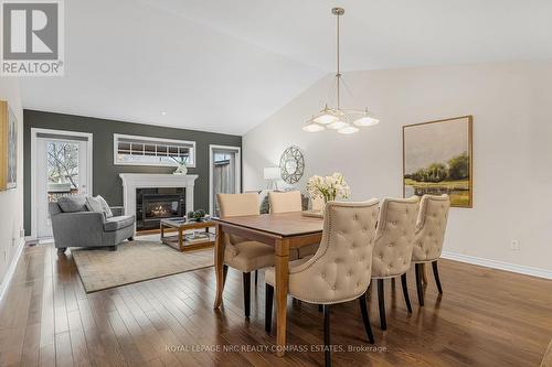 48 - 605 Welland Avenue, St. Catharines (Carlton/Bunting), ON - Indoor Photo Showing Dining Room With Fireplace