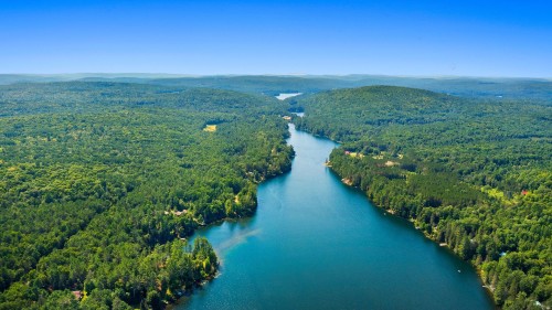 Photo aérienne - 287 Ch. Stephens, Otter Lake, QC - Outdoor With Body Of Water With View