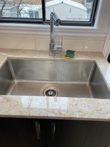 Cuisine - 7660 Rue Terbois, Montréal (Saint-Léonard), QC - Indoor Photo Showing Kitchen With Double Sink