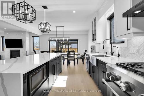 104 Crestview Drive, Middlesex Centre, ON - Indoor Photo Showing Kitchen With Upgraded Kitchen