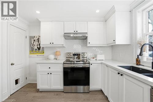 110 Kensington Avenue S, Hamilton, ON - Indoor Photo Showing Kitchen With Double Sink