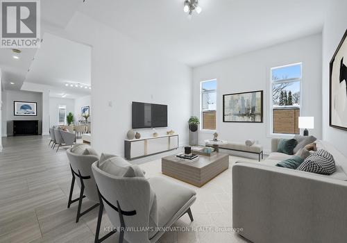 This photo has been virtually staged. - 149 Woolwich Street, Waterloo, ON - Indoor Photo Showing Living Room