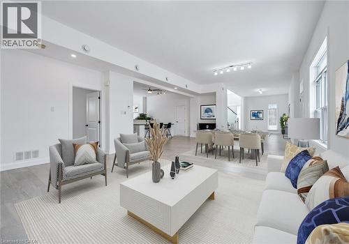 Living Room - This photo has been virtually staged. - 149 Woolwich Street, Waterloo, ON - Indoor Photo Showing Living Room