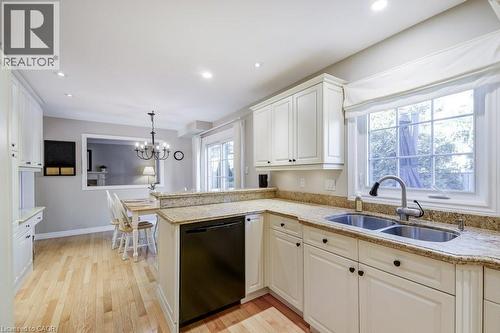 2444 Butternut Crescent, Burlington, ON - Indoor Photo Showing Kitchen With Double Sink