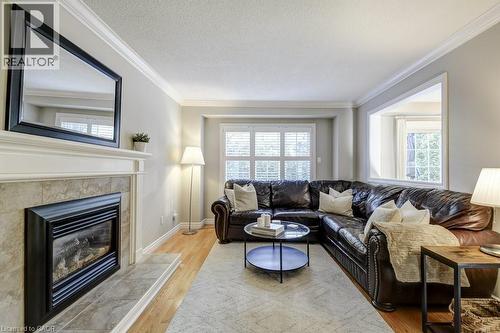 2444 Butternut Crescent, Burlington, ON - Indoor Photo Showing Living Room With Fireplace