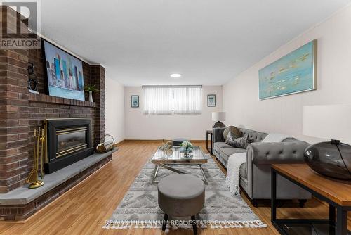 2437 Chilsworthy Avenue, Mississauga, ON - Indoor Photo Showing Living Room With Fireplace
