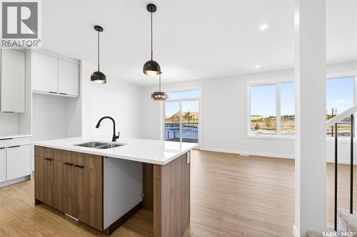 283 Nazarali Way, Saskatoon, SK - Indoor Photo Showing Kitchen With Double Sink With Upgraded Kitchen