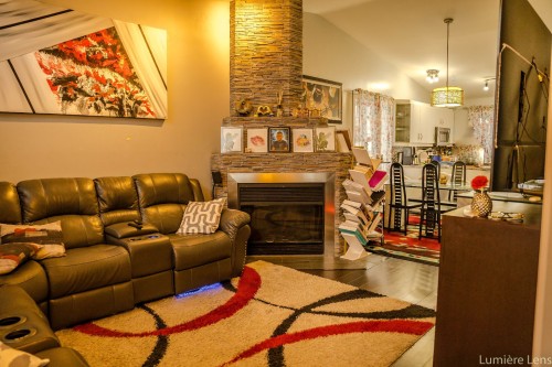 Salon - 47 Boul. Ste-Rose E., Laval (Sainte-Rose), QC - Indoor With Fireplace