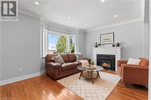 15 Millen Avenue, Hamilton, ON - Indoor Photo Showing Living Room With Fireplace