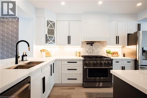 62 Lang Crescent, Kitchener, ON - Indoor Photo Showing Kitchen With Stainless Steel Kitchen With Double Sink With Upgraded Kitchen