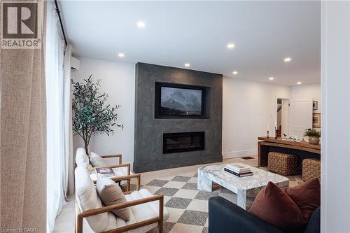62 Lang Crescent, Kitchener, ON - Indoor Photo Showing Living Room With Fireplace
