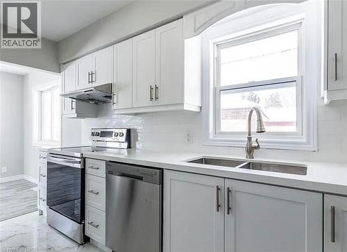 116 Siebert Avenue Unit# Main, Kitchener, ON - Indoor Photo Showing Kitchen With Double Sink