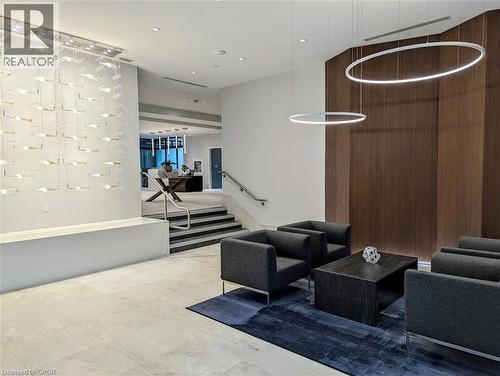 Building lobby with stairway - 385 Winston Road Unit# 1311, Grimsby, ON - Indoor