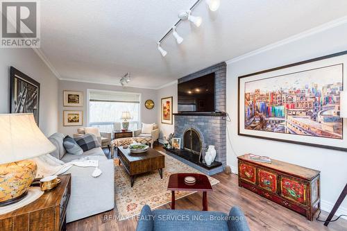 1928 Aldermead Road, Mississauga, ON - Indoor Photo Showing Living Room With Fireplace