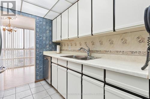 2704 - 3650 Kaneff Crescent, Mississauga, ON - Indoor Photo Showing Kitchen With Double Sink