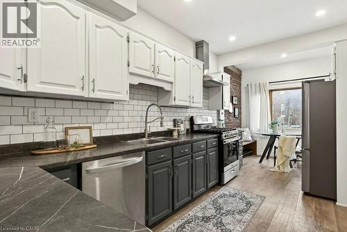 69 Balmoral Avenue S, Hamilton, ON - Indoor Photo Showing Kitchen With Double Sink