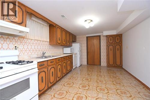 36 Glassco Avenue N, Hamilton, ON - Indoor Photo Showing Kitchen With Double Sink