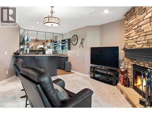 3907 Gallaghers Circle, Kelowna, BC - Indoor With Fireplace