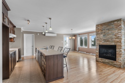 Kitchen - 10-919 Mtée Masson, Mascouche, QC - Indoor Photo Showing Living Room With Fireplace