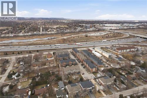 Aerial view of property's location featuring a main thoroughfare and nearby suburban area - 2358 Treversh Common, Burlington, ON - Outdoor With View
