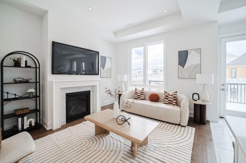 448 York Downs Boulevard, Markham, ON - Indoor Photo Showing Living Room With Fireplace