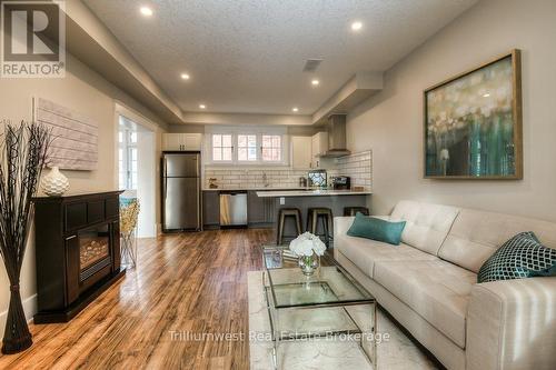 Unit A - 54 Park Street, Kitchener, ON - Indoor Photo Showing Living Room With Fireplace