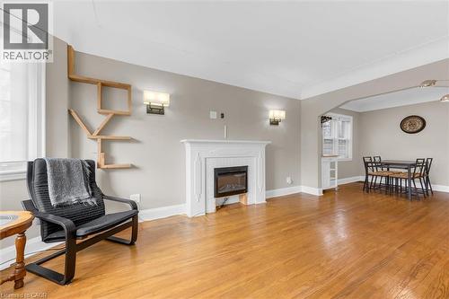 121 Cameron Avenue S, Hamilton, ON - Indoor Photo Showing Living Room With Fireplace