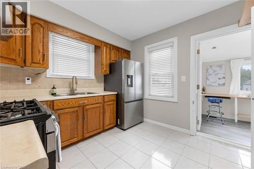 121 Cameron Avenue S, Hamilton, ON - Indoor Photo Showing Kitchen With Double Sink