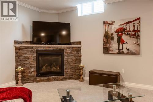 6 Bluenose Drive, Port Dover, ON - Indoor Photo Showing Living Room With Fireplace