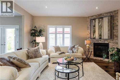 6 Bluenose Drive, Port Dover, ON - Indoor Photo Showing Living Room With Fireplace
